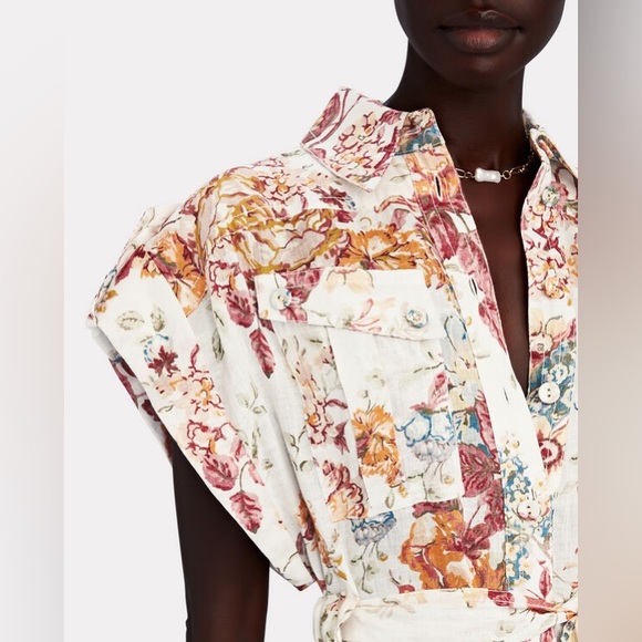 ZIMMERMANN
Pattie Belted Floral Linen Playsuit Size Zimmermann 2 - Picture 3 of 9
